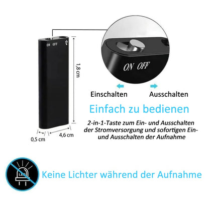 🎤 60% RABATT! ⏺️ HD-röstinspelare – Kompakt, Högklassigt Ljud & Perfekt för Möten, Föreläsningar och Intervjuer 🎧📦