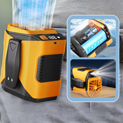 🏖️50 % rabatt🌀Multifunktionell midjeventilator på 6000 mAh med 100 hastighetsinställningar och ficklampa🌬️⚡