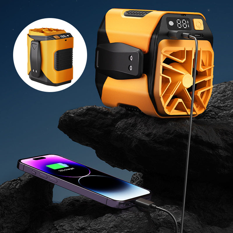 🏖️50 % rabatt🌀Multifunktionell midjeventilator på 6000 mAh med 100 hastighetsinställningar och ficklampa🌬️⚡