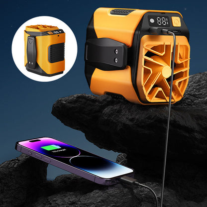 🏖️50 % rabatt🌀Multifunktionell midjeventilator på 6000 mAh med 100 hastighetsinställningar och ficklampa🌬️⚡
