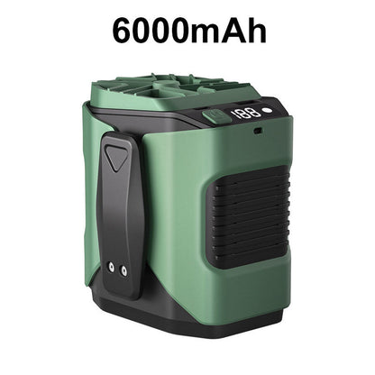 🏖️50 % rabatt🌀Multifunktionell midjeventilator på 6000 mAh med 100 hastighetsinställningar och ficklampa🌬️⚡