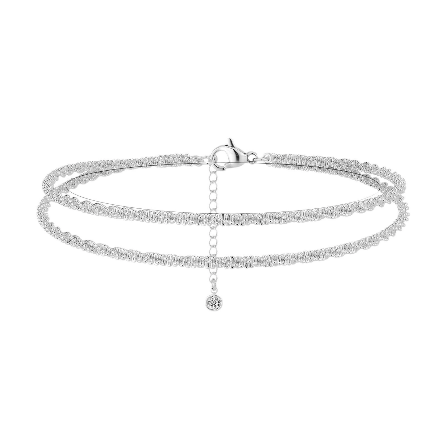 💝 50% RABATT NU! ✨ Vackert skiktat vattentätt ankelarmband – Sommarglitter, Justerbar Passform & Unik Design 🏖️