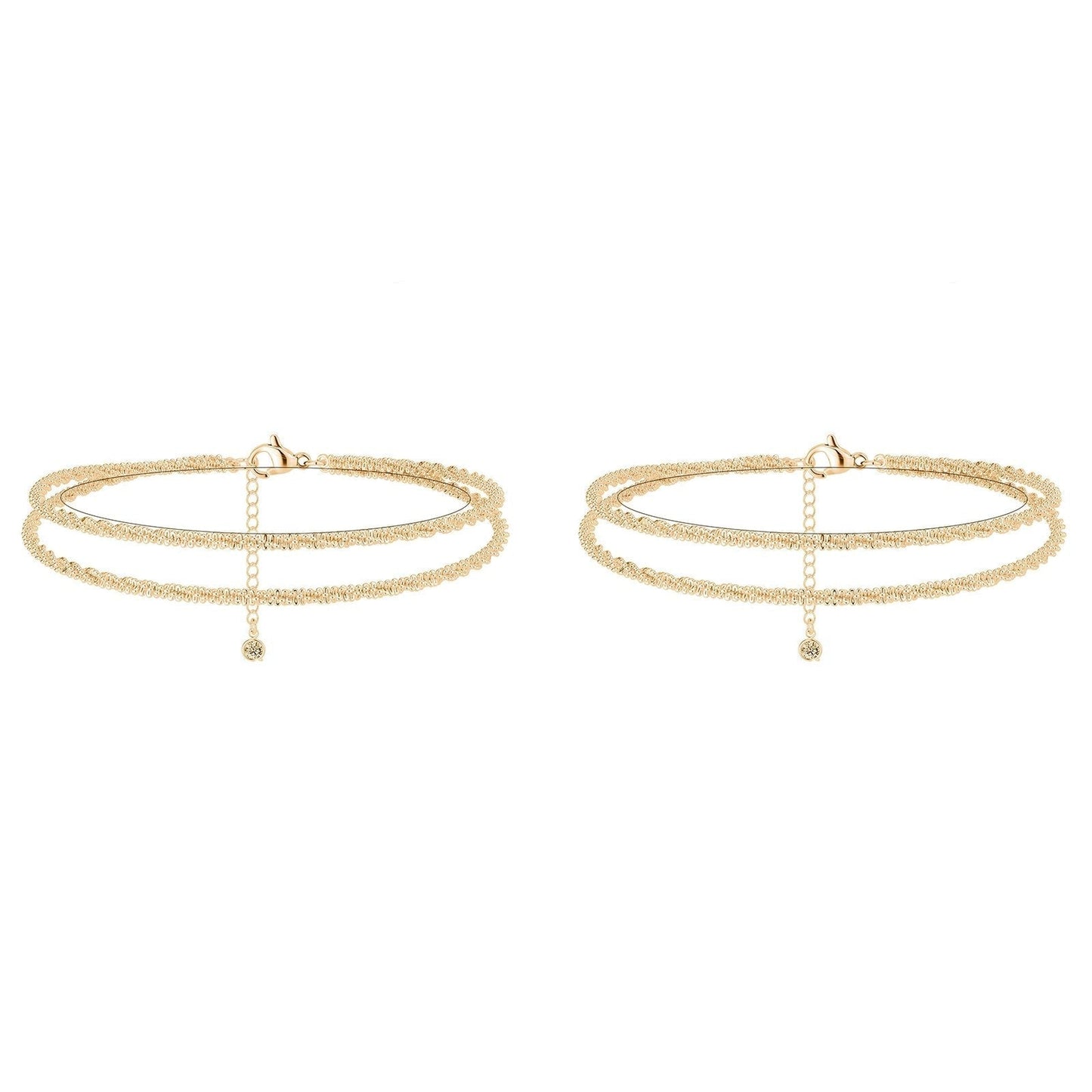 💝 50% RABATT NU! ✨ Vackert skiktat vattentätt ankelarmband – Sommarglitter, Justerbar Passform & Unik Design 🏖️