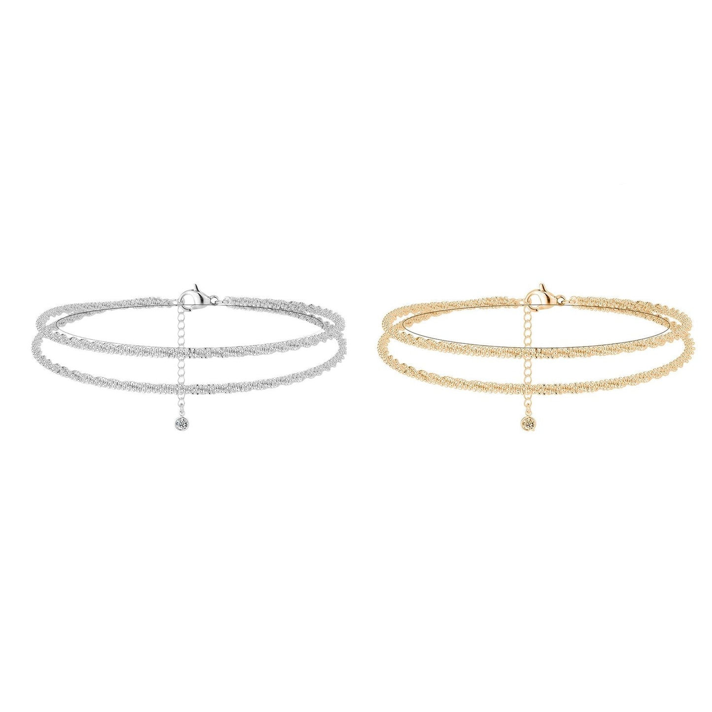 💝 50% RABATT NU! ✨ Vackert skiktat vattentätt ankelarmband – Sommarglitter, Justerbar Passform & Unik Design 🏖️