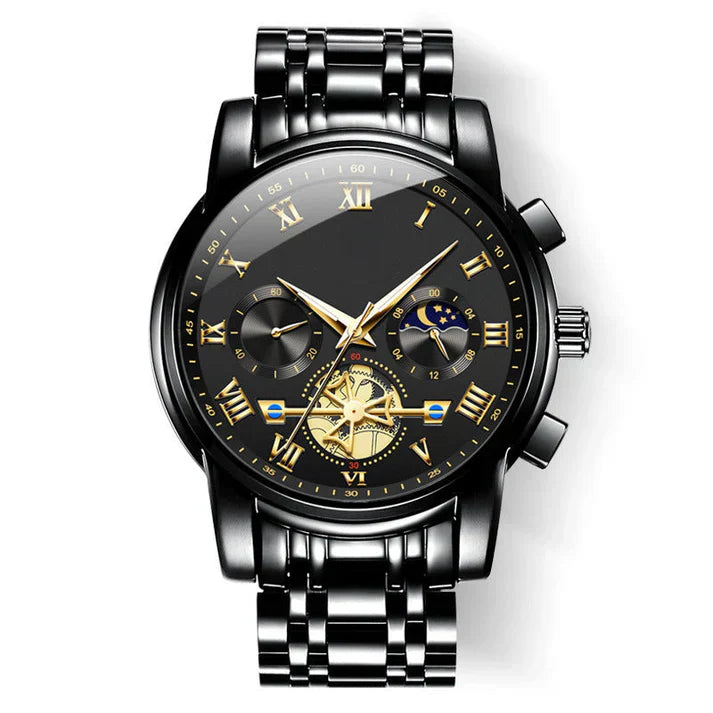 🔥Luxury Design Dodecagon Quartz Titta på nya multifunktionella mäns armbandsur