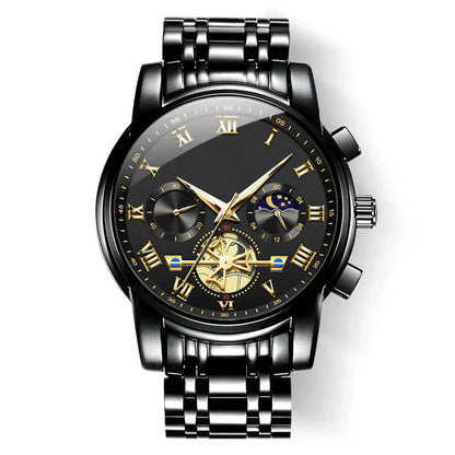 🔥Luxury Design Dodecagon Quartz Titta på nya multifunktionella mäns armbandsur