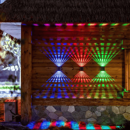 ✨Sista dagen 50% OFF☀️4 LED Solar Färgglada vägglampor Utomhuslampa Vattentät