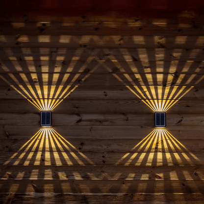 ✨Sista dagen 50% OFF☀️4 LED Solar Färgglada vägglampor Utomhuslampa Vattentät