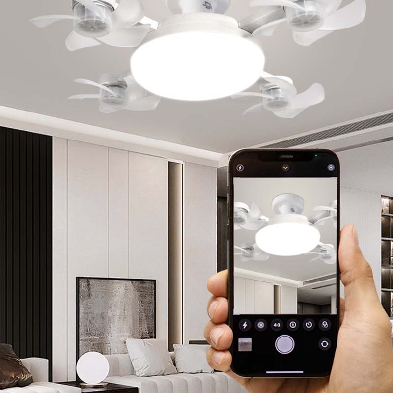 Takfläkt med LED-belysning och fjärrkontroll