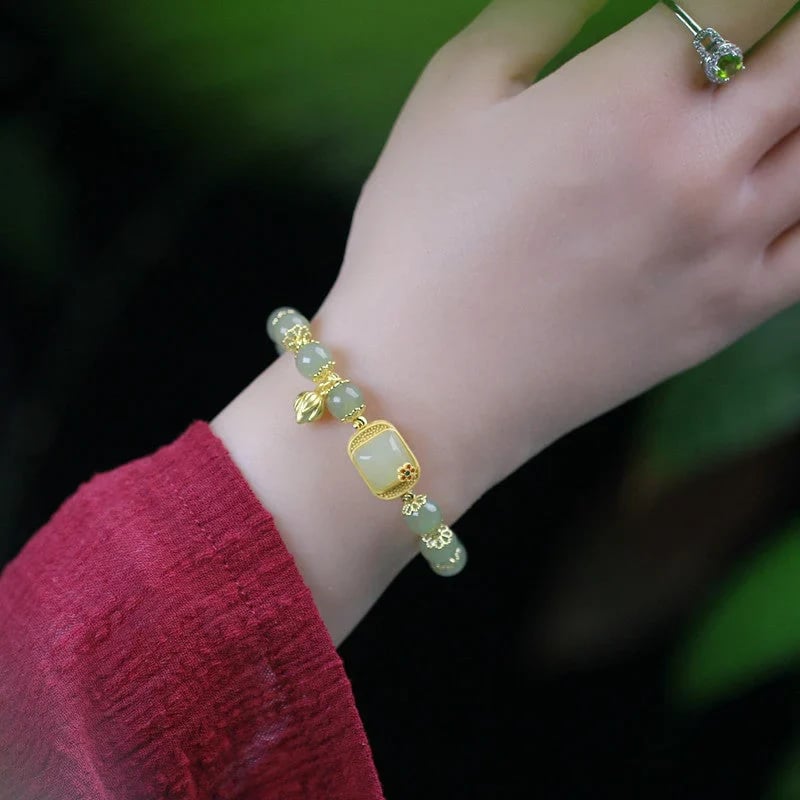 💥Köp 2 få 1 gratis💥HET REA🌿Hetian-jade pärlarmband