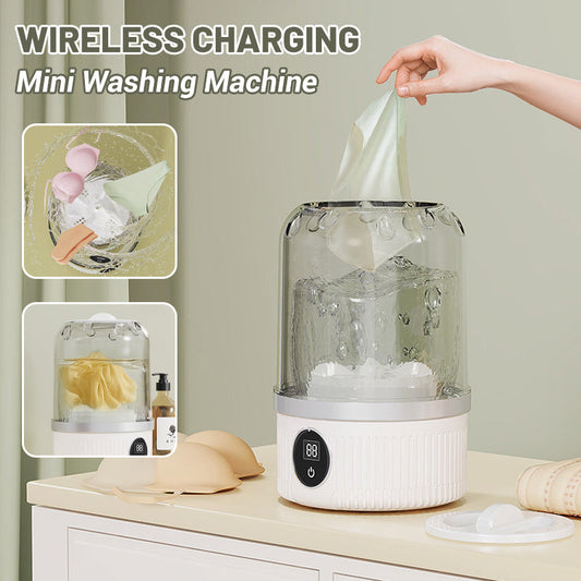 🧺 50 % RABATT! Tvätta småplagg var du vill – trådlös mini-tvättmaskin