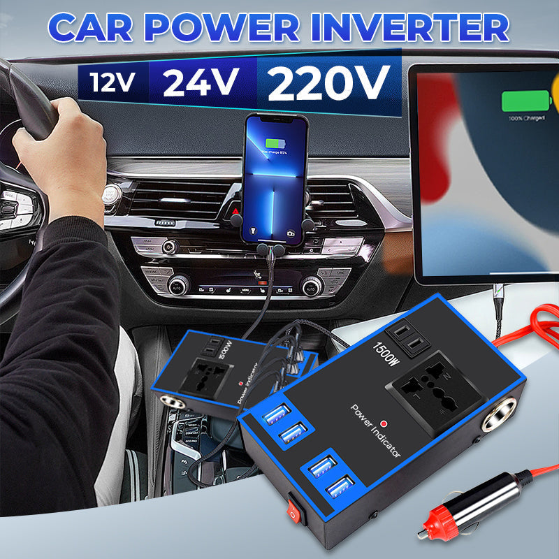 🔥12V/24V till 220V växelriktare för bil