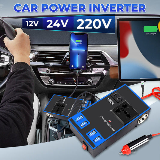 🔥12V/24V till 220V växelriktare för bil