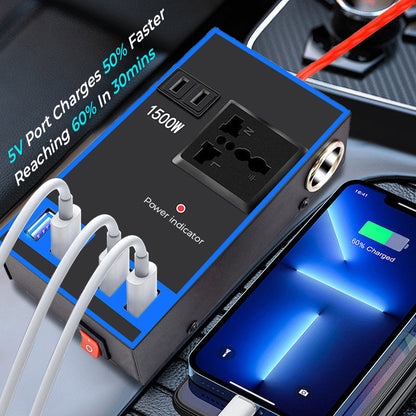 🔥12V/24V till 220V växelriktare för bil
