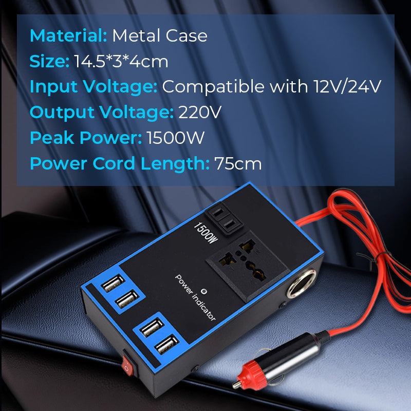 🔥12V/24V till 220V växelriktare för bil