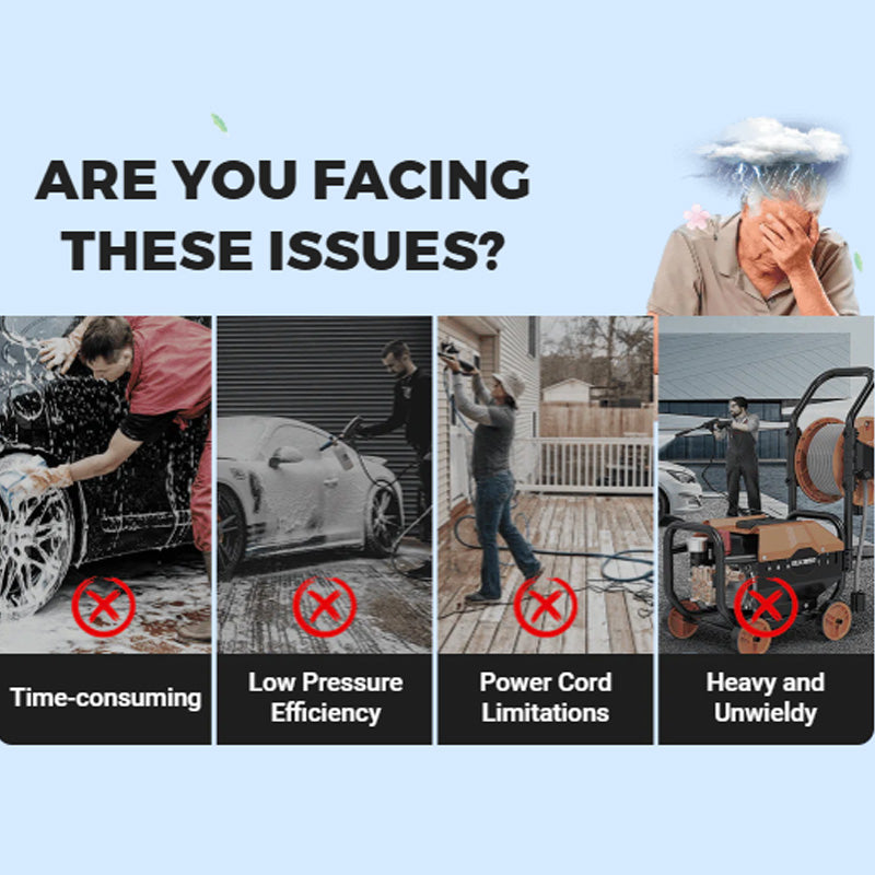 🔥2025 Sommar Rekommenderas varmt🔥Bärbar elektrisk högtryckstvätt