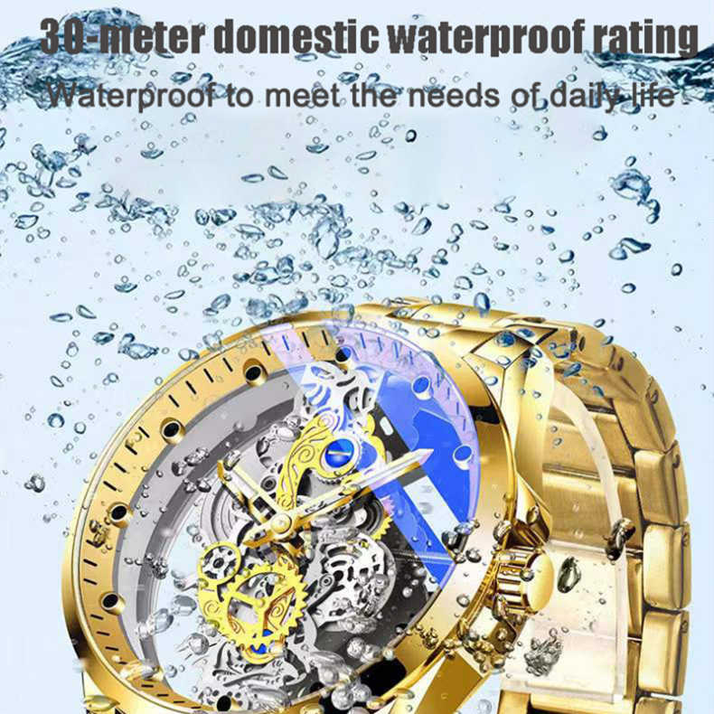 ⌚ 50% RABATT! ✨ Lyxig Skeleton Herrklocka med synligt urverk & tourbillon-effekt – Vattentät & självlysande 🌟