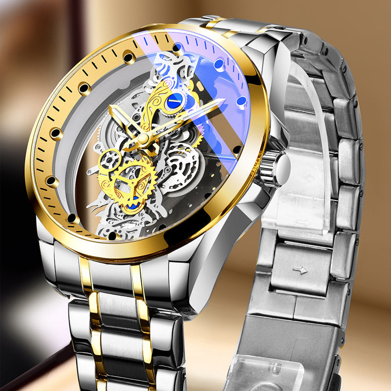 ⌚ 50% RABATT! ✨ Lyxig Skeleton Herrklocka med synligt urverk & tourbillon-effekt – Vattentät & självlysande 🌟