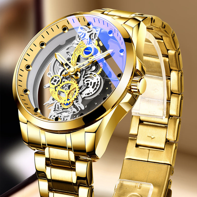 ⌚ 50% RABATT! ✨ Lyxig Skeleton Herrklocka med synligt urverk & tourbillon-effekt – Vattentät & självlysande 🌟