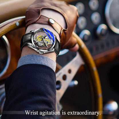 ⌚ 50% RABATT! ✨ Lyxig Skeleton Herrklocka med synligt urverk & tourbillon-effekt – Vattentät & självlysande 🌟
