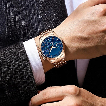 ⌛Mäns Quartz rostfritt stål klocka