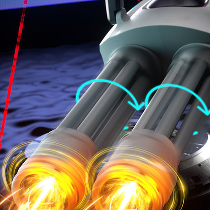 🔫🔥Sommar 55% rabatt🤽Gatling elektrisk vattenpistol med dubbla pipor