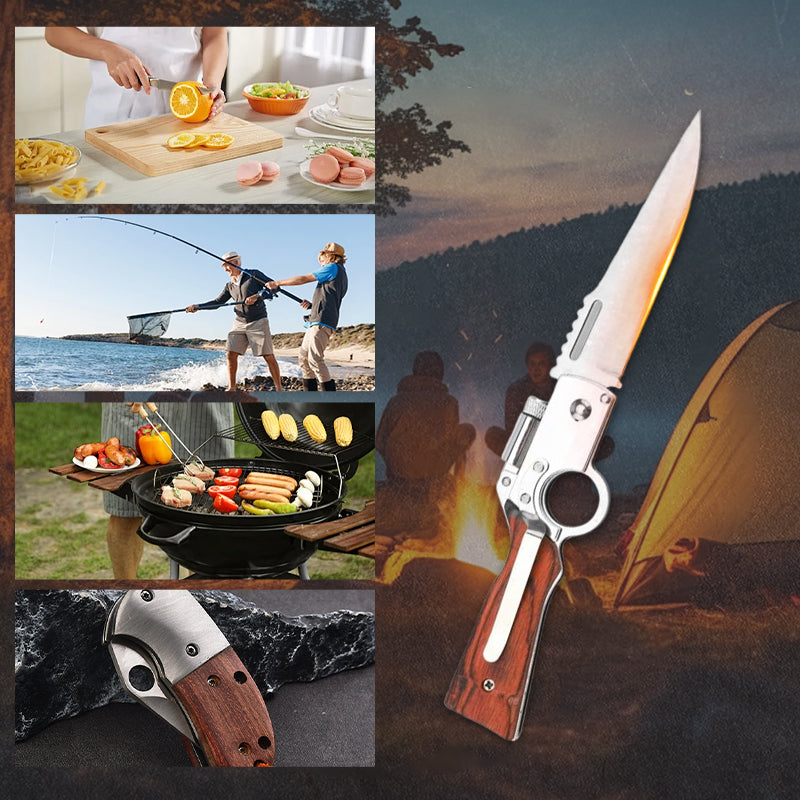 🔥Portabel fällkniv i rostfritt stål för utomhusbruk🗡️