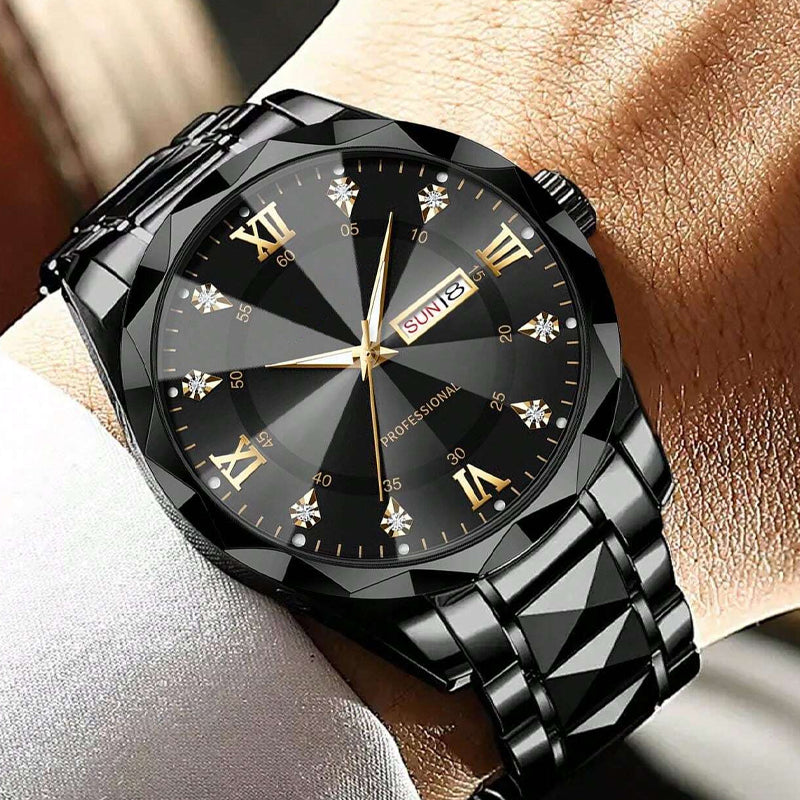 🔥Lyxiga vattentäta analoga kvartsklockor för män