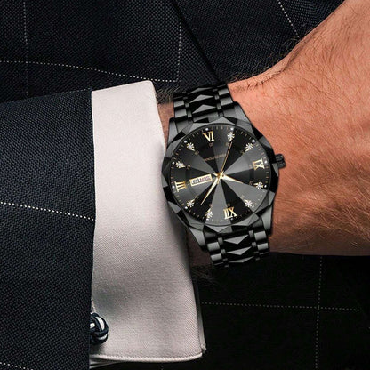 🔥Lyxiga vattentäta analoga kvartsklockor för män