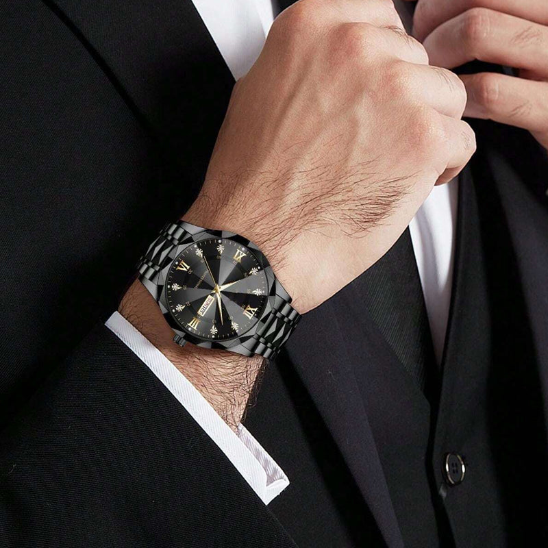 🔥Lyxiga vattentäta analoga kvartsklockor för män