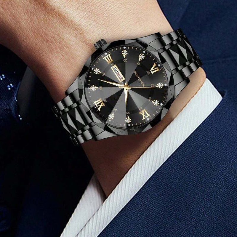 🔥Lyxiga vattentäta analoga kvartsklockor för män