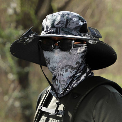 🧢 50% RABATT NU!🌬️ Herr Solhatt med 2 Avtagbara Solfläktar – UPF 50+ & USB-laddning ☀️