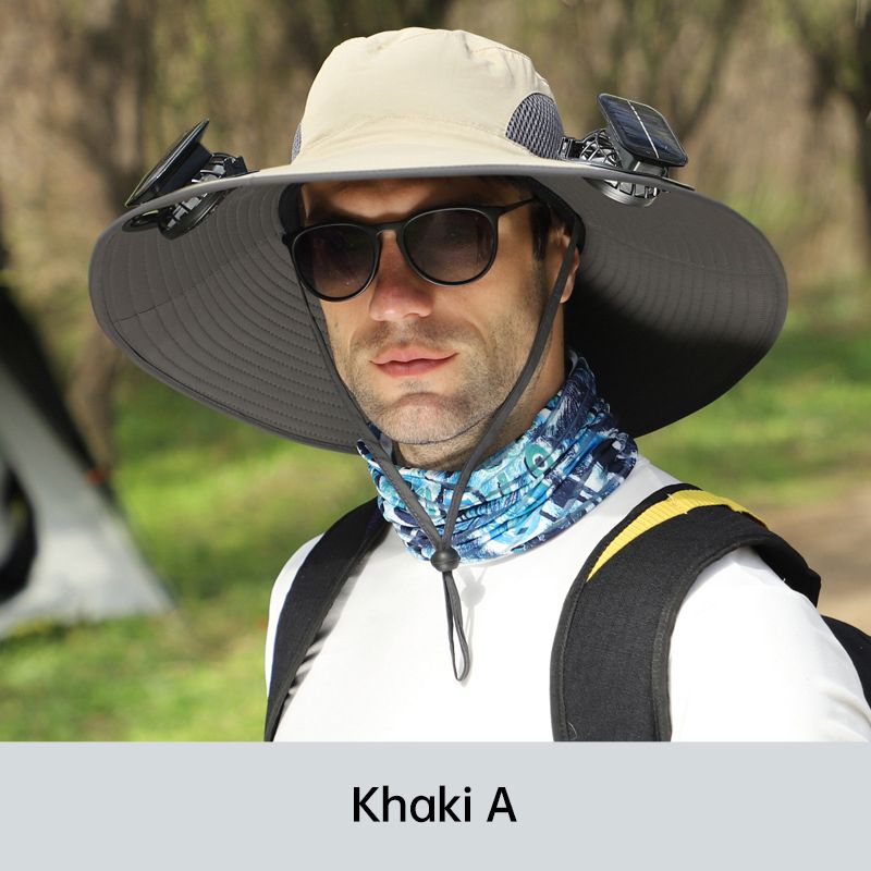 🧢 50% RABATT NU!🌬️ Herr Solhatt med 2 Avtagbara Solfläktar – UPF 50+ & USB-laddning ☀️