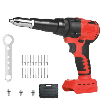 🔥Bärbar handhållen 21V borstlös nitmaskin med aluminiumnitar och förvaringslåda