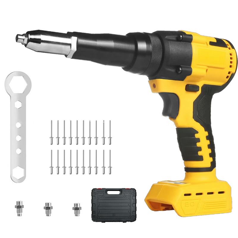 🔥Bärbar handhållen 21V borstlös nitmaskin med aluminiumnitar och förvaringslåda