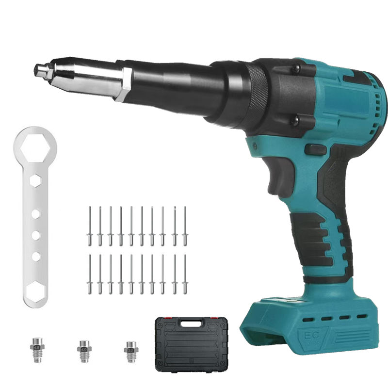 🔥Bärbar handhållen 21V borstlös nitmaskin med aluminiumnitar och förvaringslåda