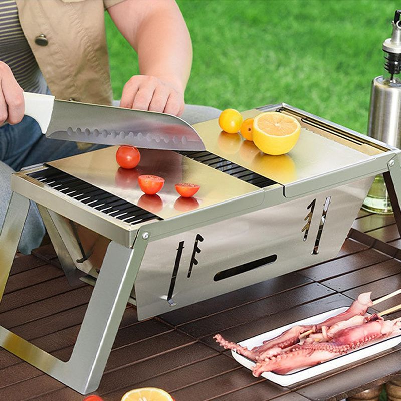 🔥Den hopfällbara utomhusgrillen i rostfritt stål