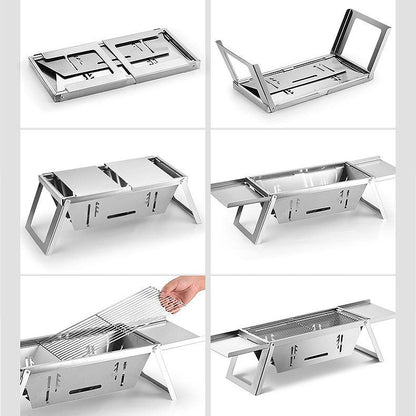 🔥Den hopfällbara utomhusgrillen i rostfritt stål