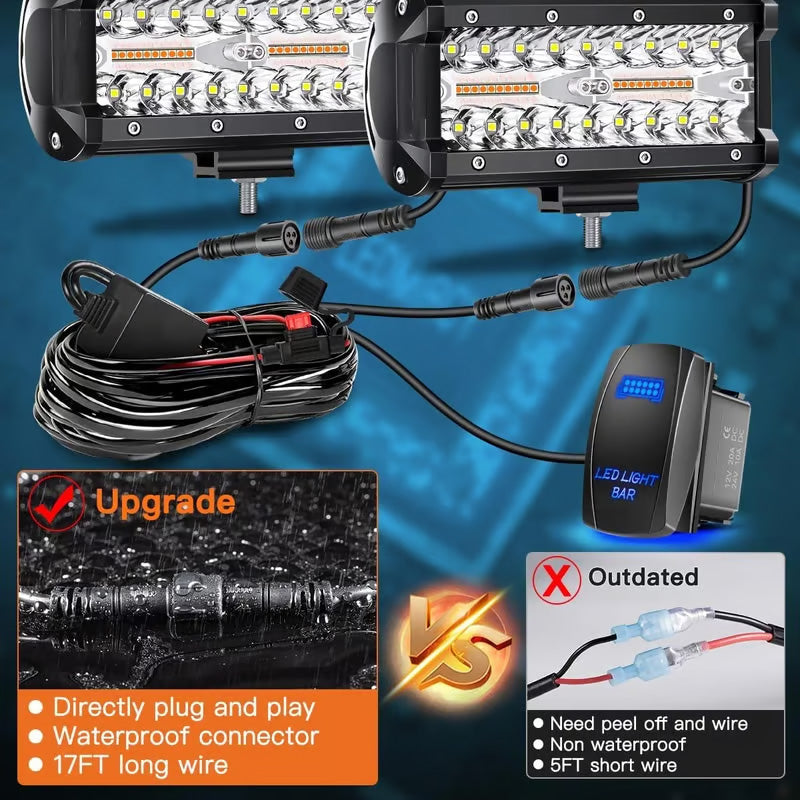 🔥Kraftfull LED-ljusramp-set för bilar