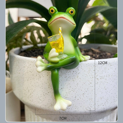 🔥Grodfigurer i miniatyr Växtdekorationer