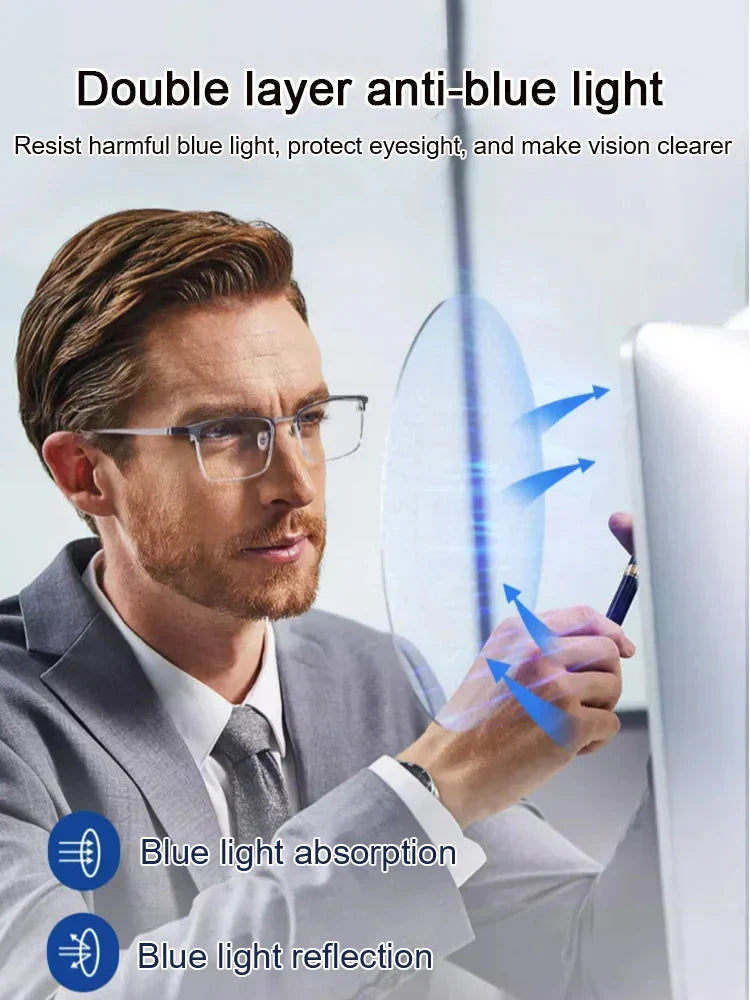 🔥Ultra Light Anti Blue Presbyopic-glasögon