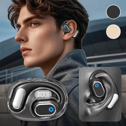 🔥Ergonomiska Hörlurar med Hängande Stil och Brusreducering, Trådlösa Bluetooth