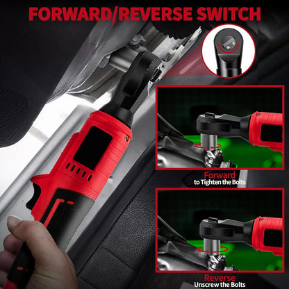 🔧 50 % RABATT! ⚙️ 3/8" batteridriven spärrnyckelsats – borstlös motor & hög prestanda – idealisk för trånga utrymmen vid bilreparation eller montering – inklusive förvaringsväska 🔋