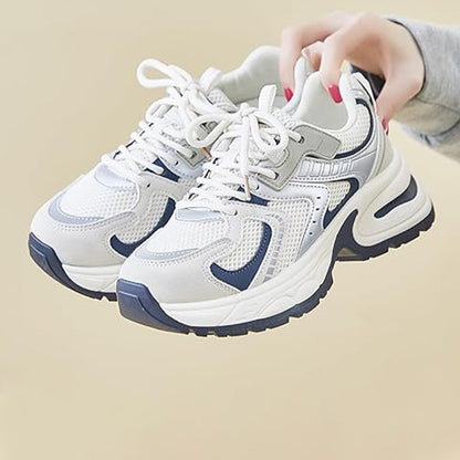 👟 50 % RABATT UNDER BEGRÄNSAD TID! ✨ Casual sneakers med tjock sula – lätta, i ventilerande mesh, i retrostil 🍂