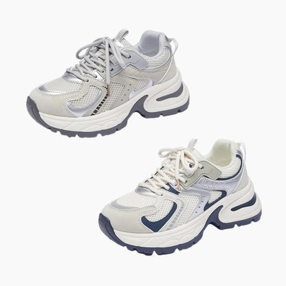 👟 50 % RABATT UNDER BEGRÄNSAD TID! ✨ Casual sneakers med tjock sula – lätta, i ventilerande mesh, i retrostil 🍂