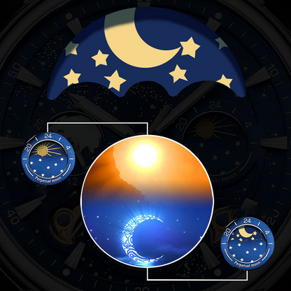 🔥Lyxig automatisk Luminous Starry Sky-klocka för män