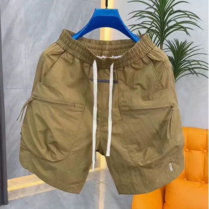 Herrshorts med midja, avslappnade komfortshorts