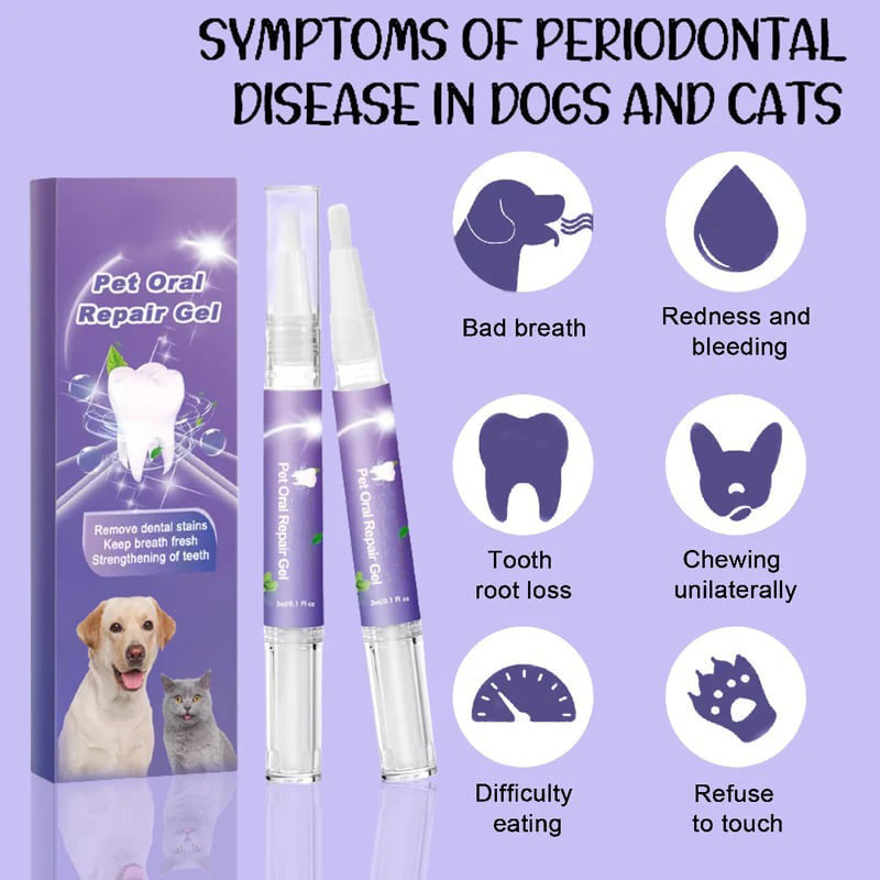 🥇KÖP 1 FÅ 1 GRATIS🔥Pet Oral Repair Gel-tandborste 🐱🐶