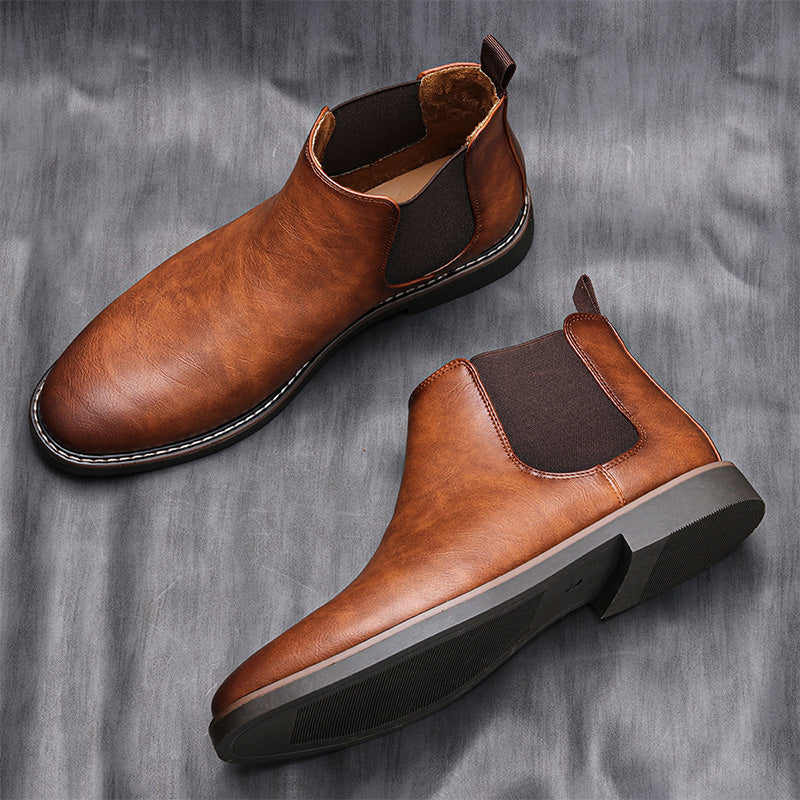 🔥Fri leverans -  Chelsea boots i vintageläder för män
