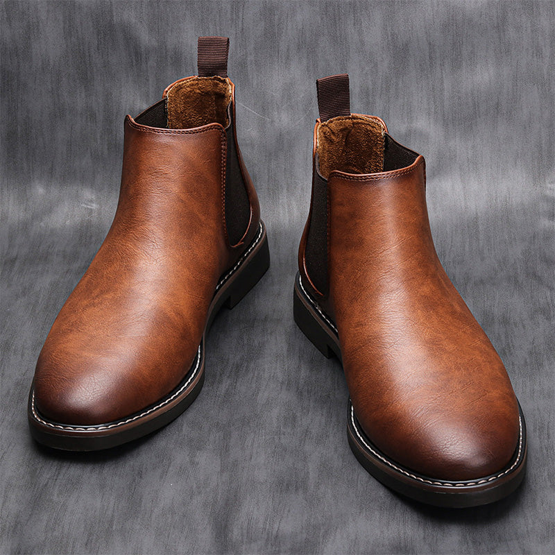 🔥Fri leverans -  Chelsea boots i vintageläder för män